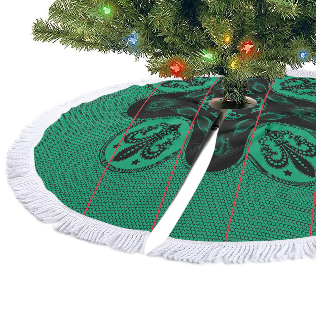 Bafokeng Rabbit Crown Palesa ea kharanium Tree Skirt Green Seanamarena Basotho Blanket Inspired