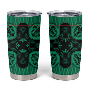 Bafokeng Rabbit Crown Palesa ea kharanium Tumbler Cup Green Seanamarena Basotho Blanket Inspired