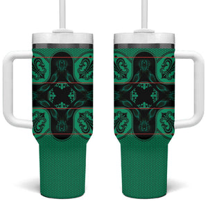 Bafokeng Rabbit Crown Palesa ea kharanium Tumbler With Handle Green Seanamarena Basotho Blanket Inspired
