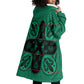 Bafokeng Rabbit Crown Palesa ea kharanium Wearable Blanket Hoodie Green Seanamarena Basotho Blanket Inspired