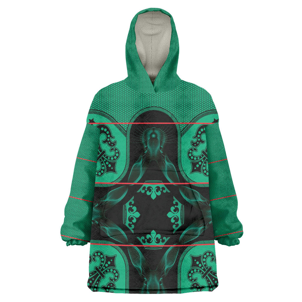 Bafokeng Rabbit Crown Palesa ea kharanium Wearable Blanket Hoodie Green Seanamarena Basotho Blanket Inspired