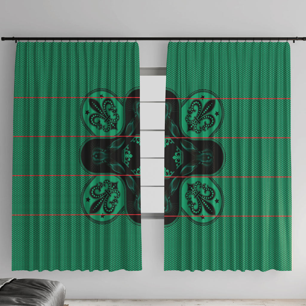 Bafokeng Rabbit Crown Palesa ea kharanium Window Curtain Green Seanamarena Basotho Blanket Inspired