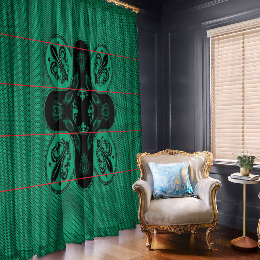 Bafokeng Rabbit Crown Palesa ea kharanium Window Curtain Green Seanamarena Basotho Blanket Inspired