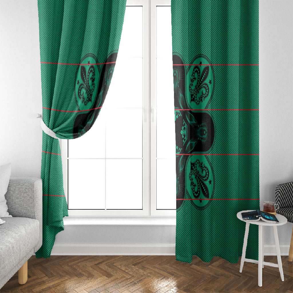 Bafokeng Rabbit Crown Palesa ea kharanium Window Curtain Green Seanamarena Basotho Blanket Inspired