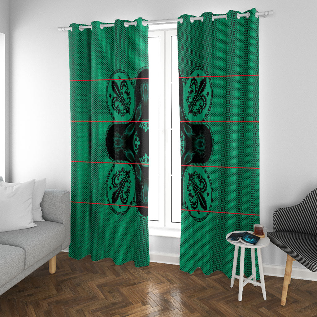 Bafokeng Rabbit Crown Palesa ea kharanium Window Curtain Green Seanamarena Basotho Blanket Inspired
