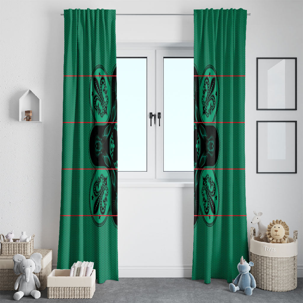 Bafokeng Rabbit Crown Palesa ea kharanium Window Curtain Green Seanamarena Basotho Blanket Inspired