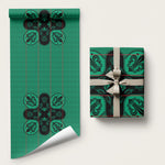 Bafokeng Rabbit Crown Palesa ea kharanium Wrapping Paper Green Seanamarena Basotho Blanket Inspired