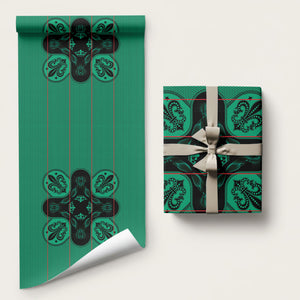 Bafokeng Rabbit Crown Palesa ea kharanium Wrapping Paper Green Seanamarena Basotho Blanket Inspired