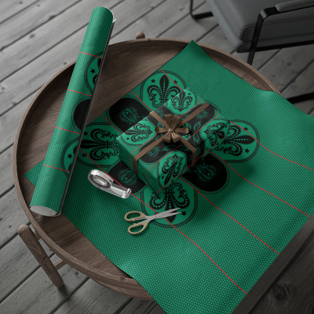 Bafokeng Rabbit Crown Palesa ea kharanium Wrapping Paper Green Seanamarena Basotho Blanket Inspired