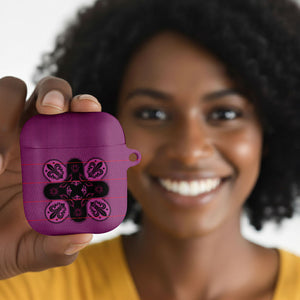 Bafokeng Rabbit Crown Palesa ea kharanium AirPods Case Pink Seanamarena Basotho Blanket Inspired