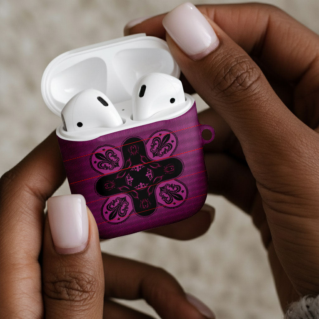 Bafokeng Rabbit Crown Palesa ea kharanium AirPods Case Pink Seanamarena Basotho Blanket Inspired