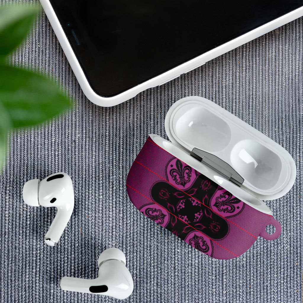 Bafokeng Rabbit Crown Palesa ea kharanium AirPods Case Pink Seanamarena Basotho Blanket Inspired