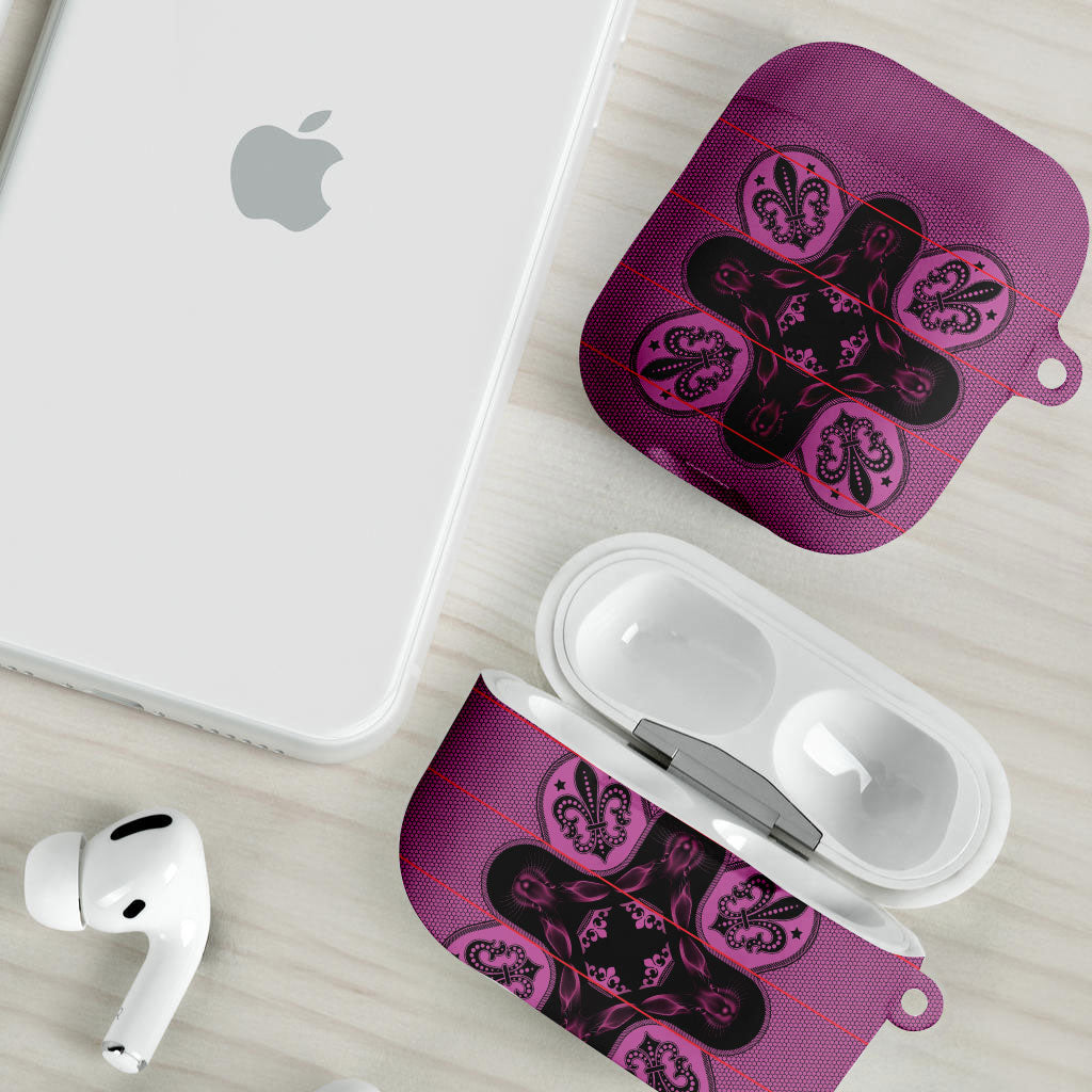 Bafokeng Rabbit Crown Palesa ea kharanium AirPods Case Pink Seanamarena Basotho Blanket Inspired