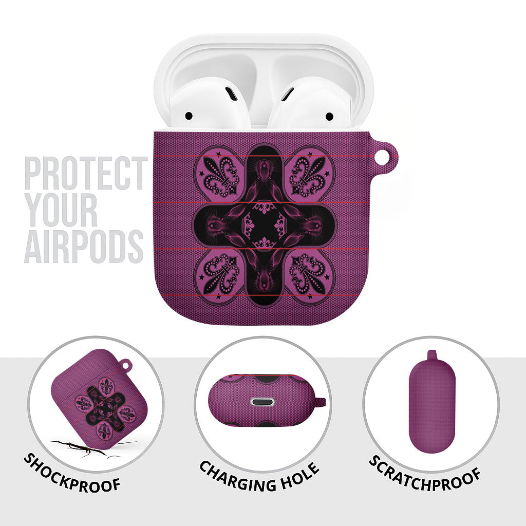 Bafokeng Rabbit Crown Palesa ea kharanium AirPods Case Pink Seanamarena Basotho Blanket Inspired
