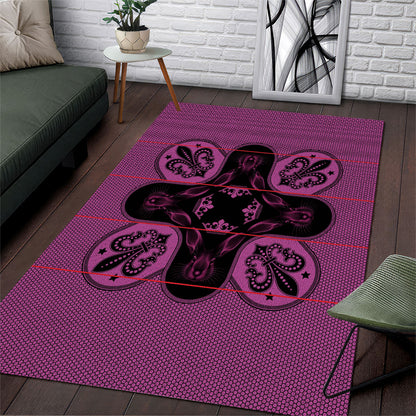 Bafokeng Rabbit Crown Palesa ea kharanium Area Rug Pink Seanamarena Basotho Blanket Inspired