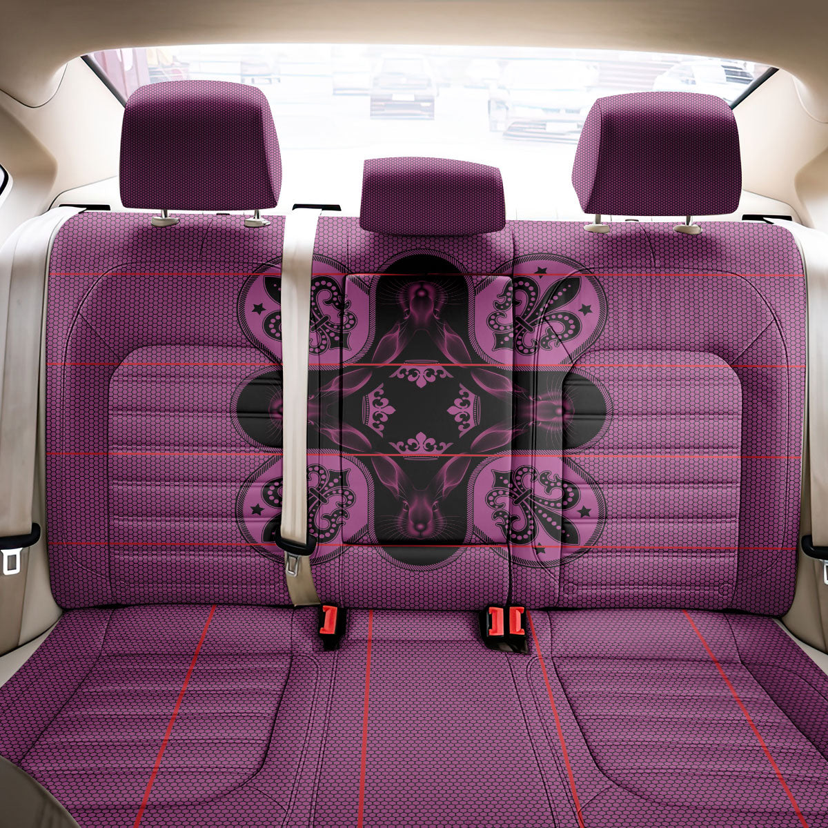 Bafokeng Rabbit Crown Palesa ea kharanium Back Car Seat Cover Pink Seanamarena Basotho Blanket Inspired