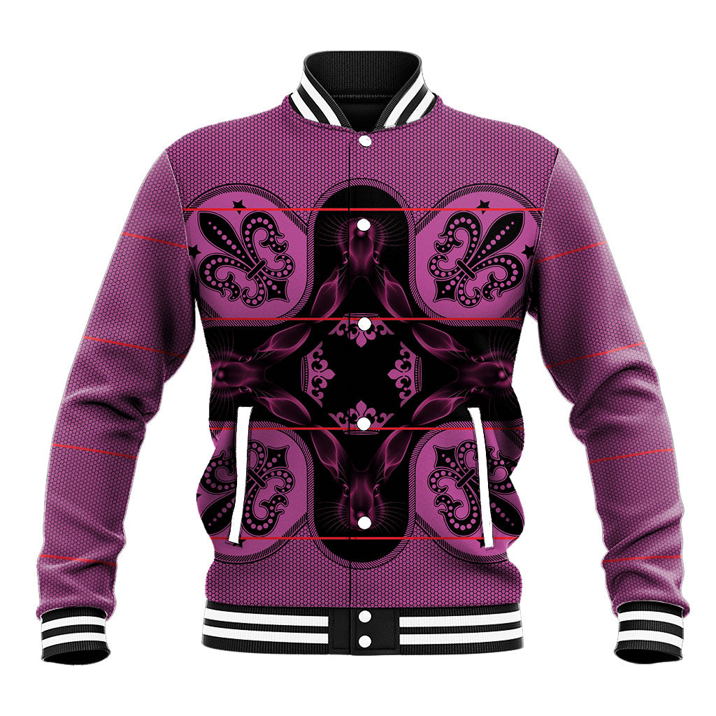Bafokeng Rabbit Crown Palesa ea kharanium Baseball Jacket Pink Seanamarena Basotho Blanket Inspired