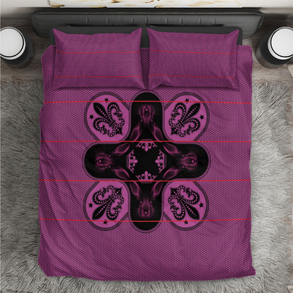 Bafokeng Rabbit Crown Palesa ea kharanium Bedding Set Pink Seanamarena Basotho Blanket Inspired