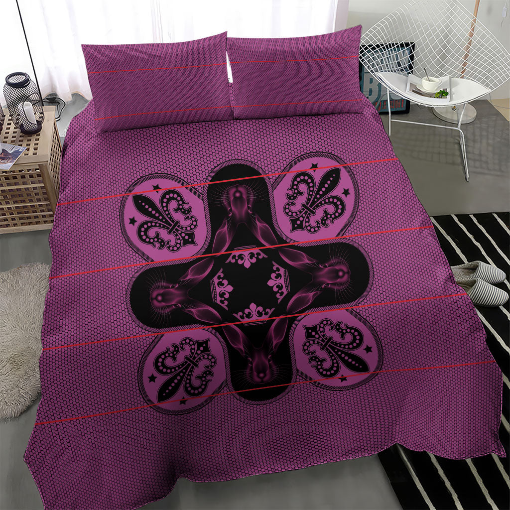 Bafokeng Rabbit Crown Palesa ea kharanium Bedding Set Pink Seanamarena Basotho Blanket Inspired