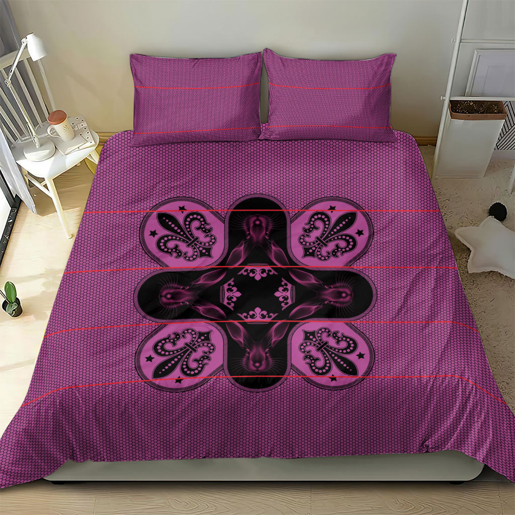 Bafokeng Rabbit Crown Palesa ea kharanium Bedding Set Pink Seanamarena Basotho Blanket Inspired