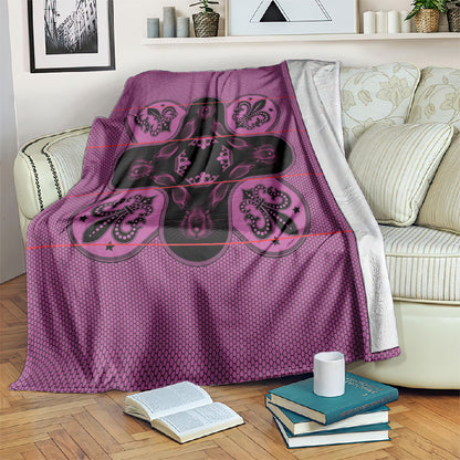 Bafokeng Rabbit Crown Palesa ea kharanium Blanket Pink Seanamarena Basotho Blanket Inspired