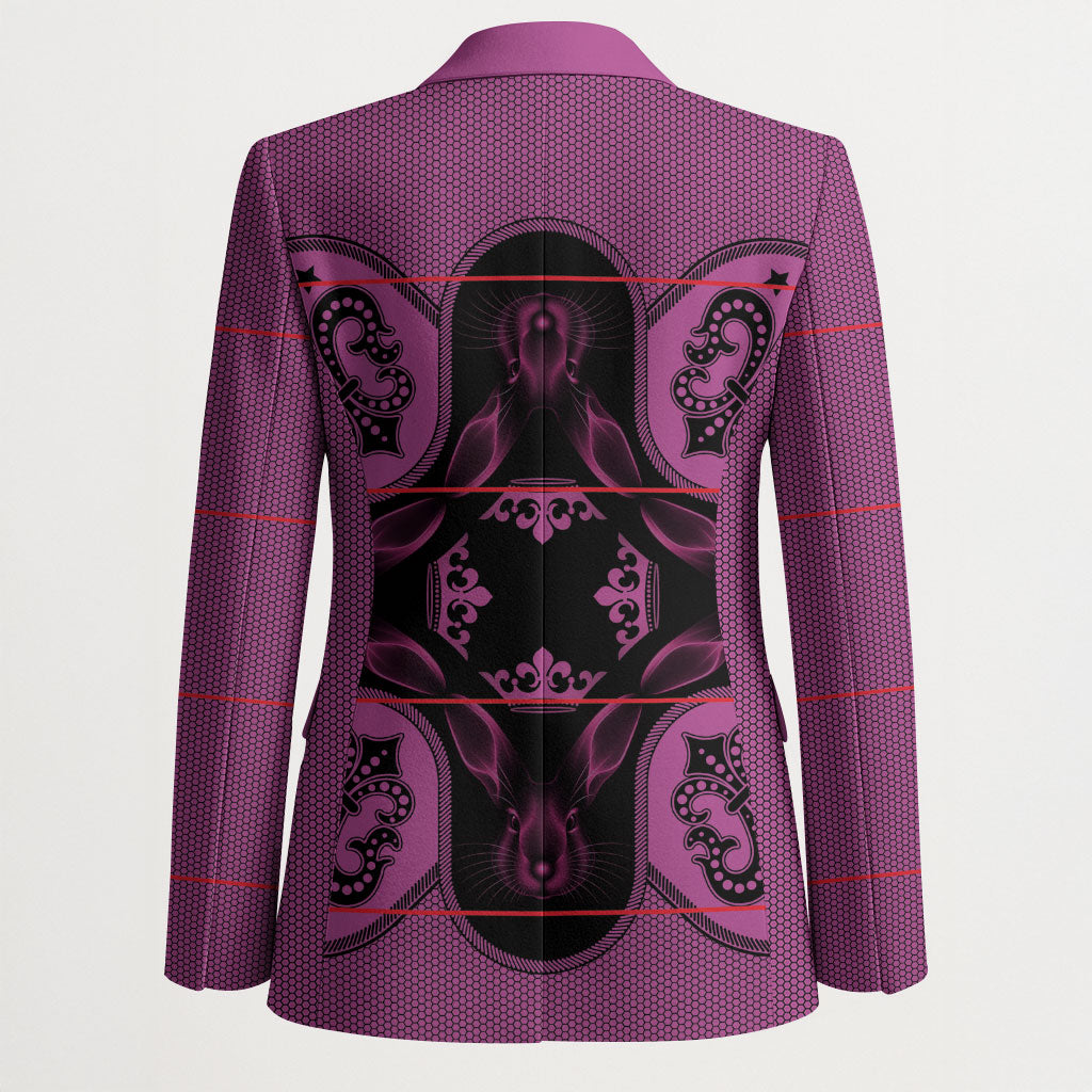 Bafokeng Rabbit Crown Palesa ea kharanium Blazer Pink Seanamarena Basotho Blanket Inspired