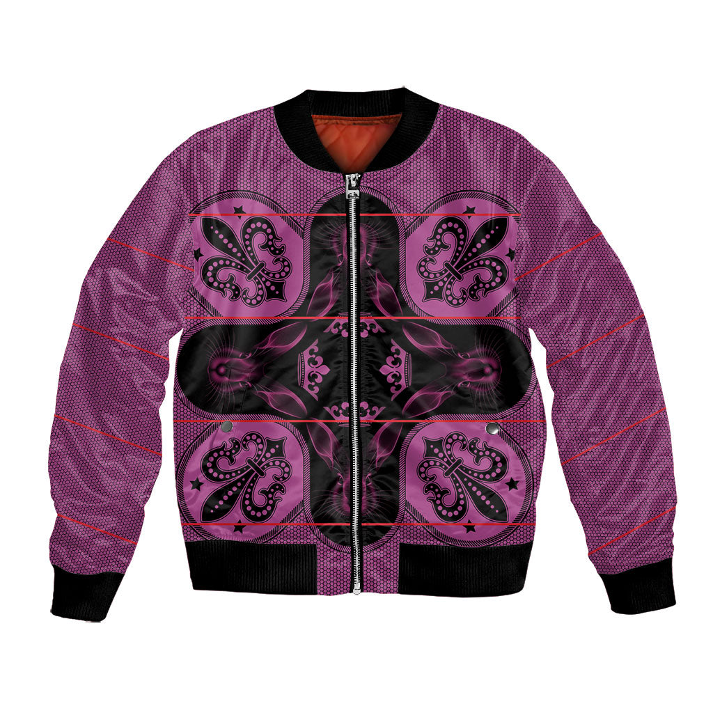 Bafokeng Rabbit Crown Palesa ea kharanium Bomber Jacket Pink Seanamarena Basotho Blanket Inspired
