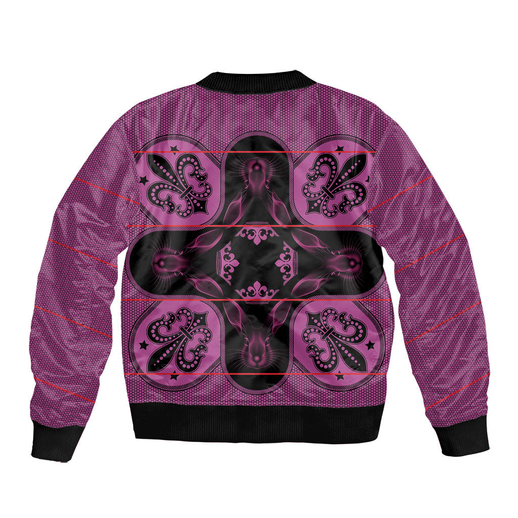 Bafokeng Rabbit Crown Palesa ea kharanium Bomber Jacket Pink Seanamarena Basotho Blanket Inspired