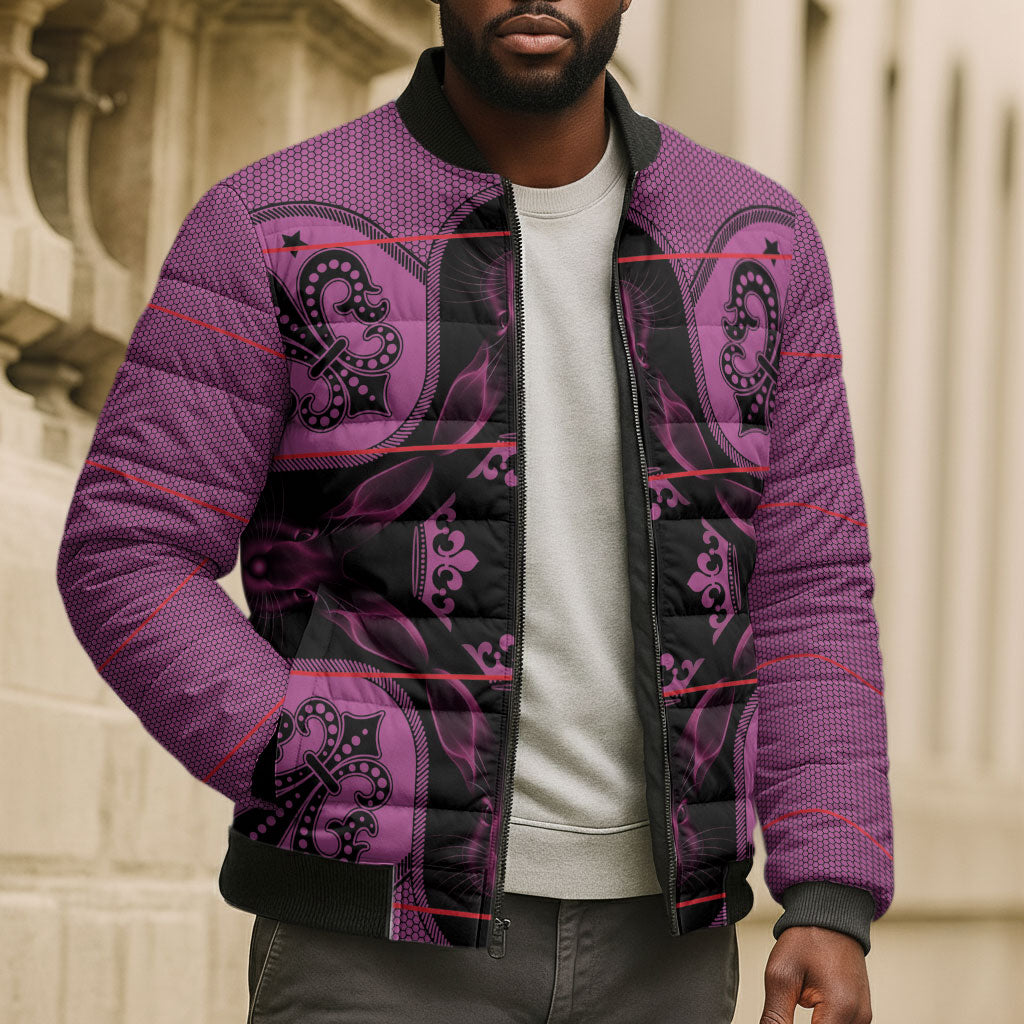 Bafokeng Rabbit Crown Palesa ea kharanium Bomber Puffer Jacket Pink Seanamarena Basotho Blanket Inspired