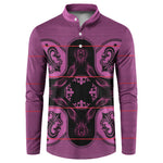 Bafokeng Rabbit Crown Palesa ea kharanium Button Sweatshirt Pink Seanamarena Basotho Blanket Inspired