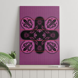 Bafokeng Rabbit Crown Palesa ea kharanium Canvas Wall Art Pink Seanamarena Basotho Blanket Inspired