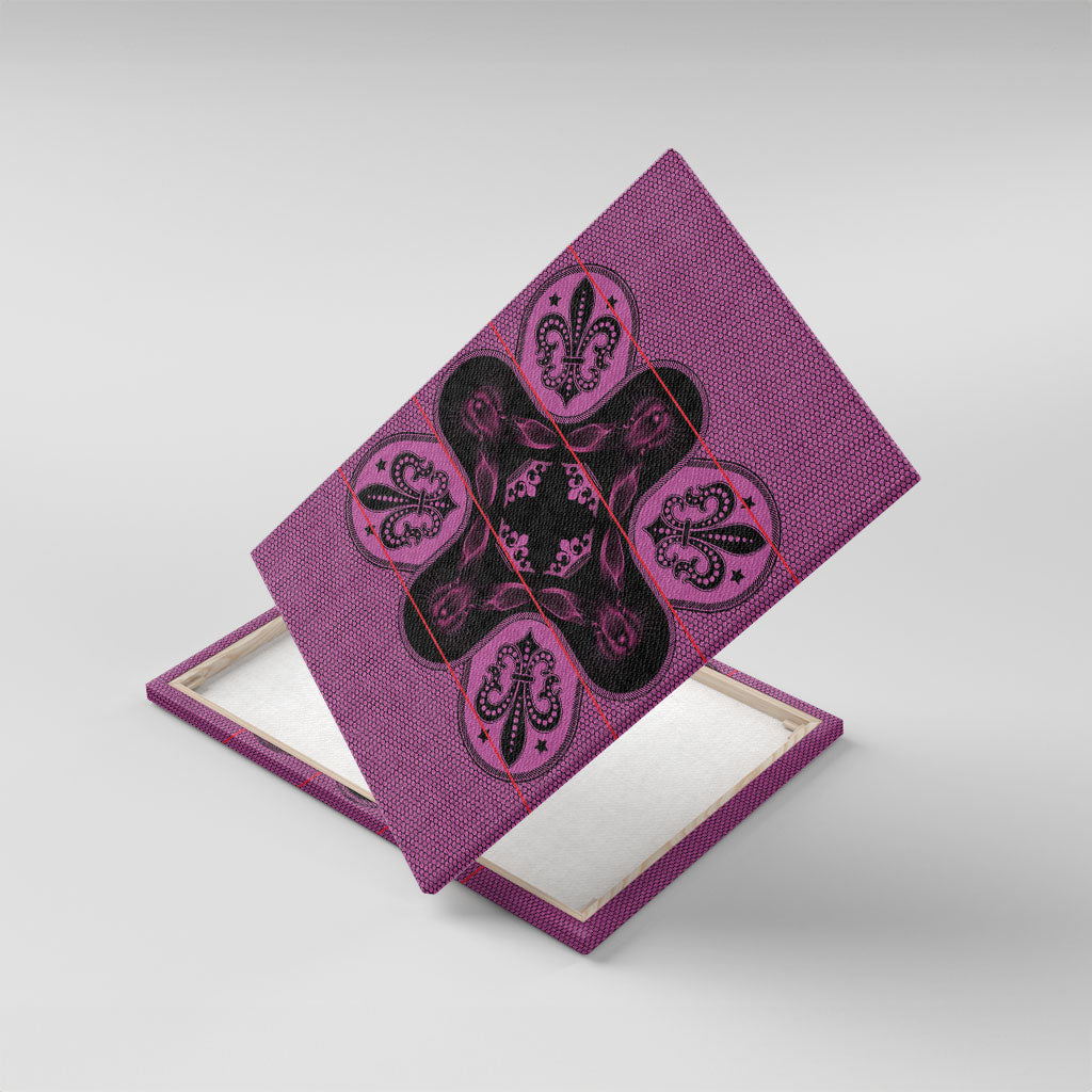 Bafokeng Rabbit Crown Palesa ea kharanium Canvas Wall Art Pink Seanamarena Basotho Blanket Inspired