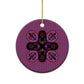 Bafokeng Rabbit Crown Palesa ea kharanium Ceramic Ornament Pink Seanamarena Basotho Blanket Inspired