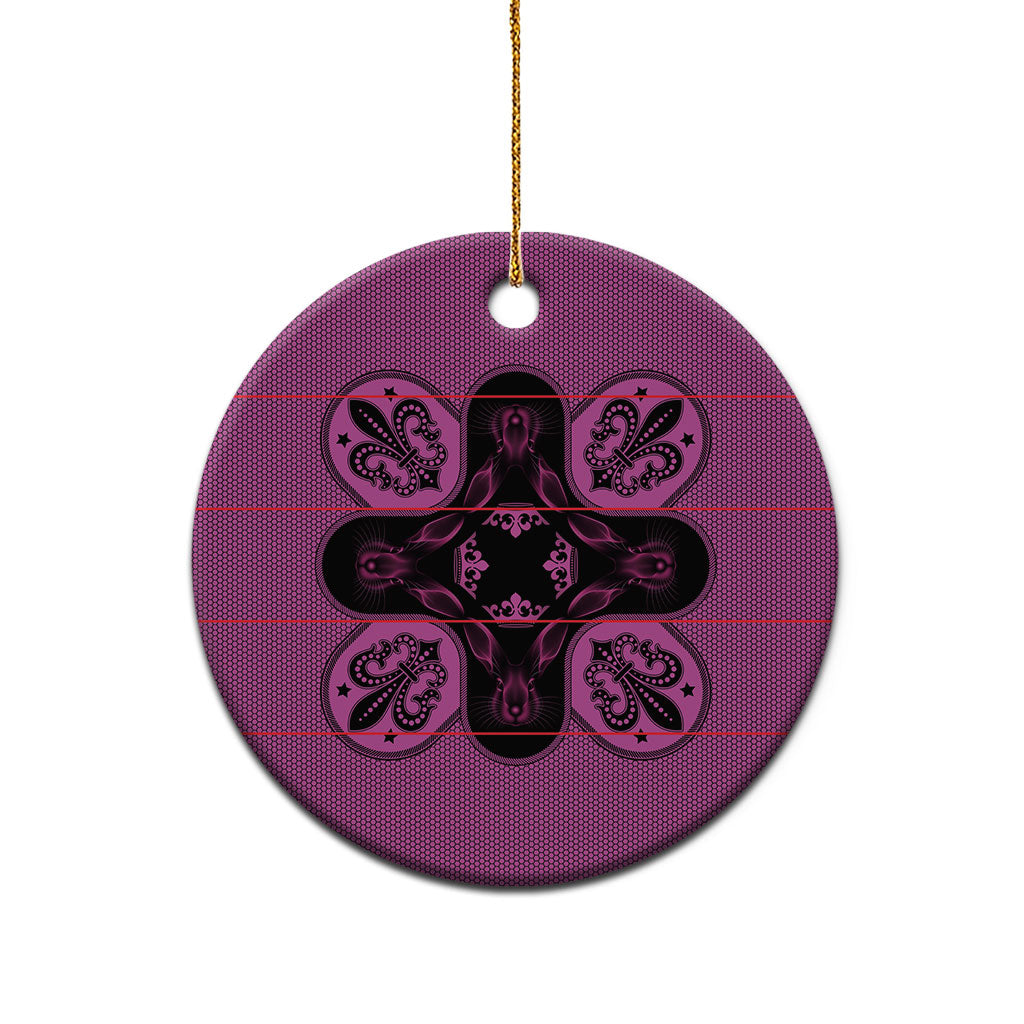 Bafokeng Rabbit Crown Palesa ea kharanium Ceramic Ornament Pink Seanamarena Basotho Blanket Inspired
