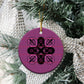 Bafokeng Rabbit Crown Palesa ea kharanium Ceramic Ornament Pink Seanamarena Basotho Blanket Inspired