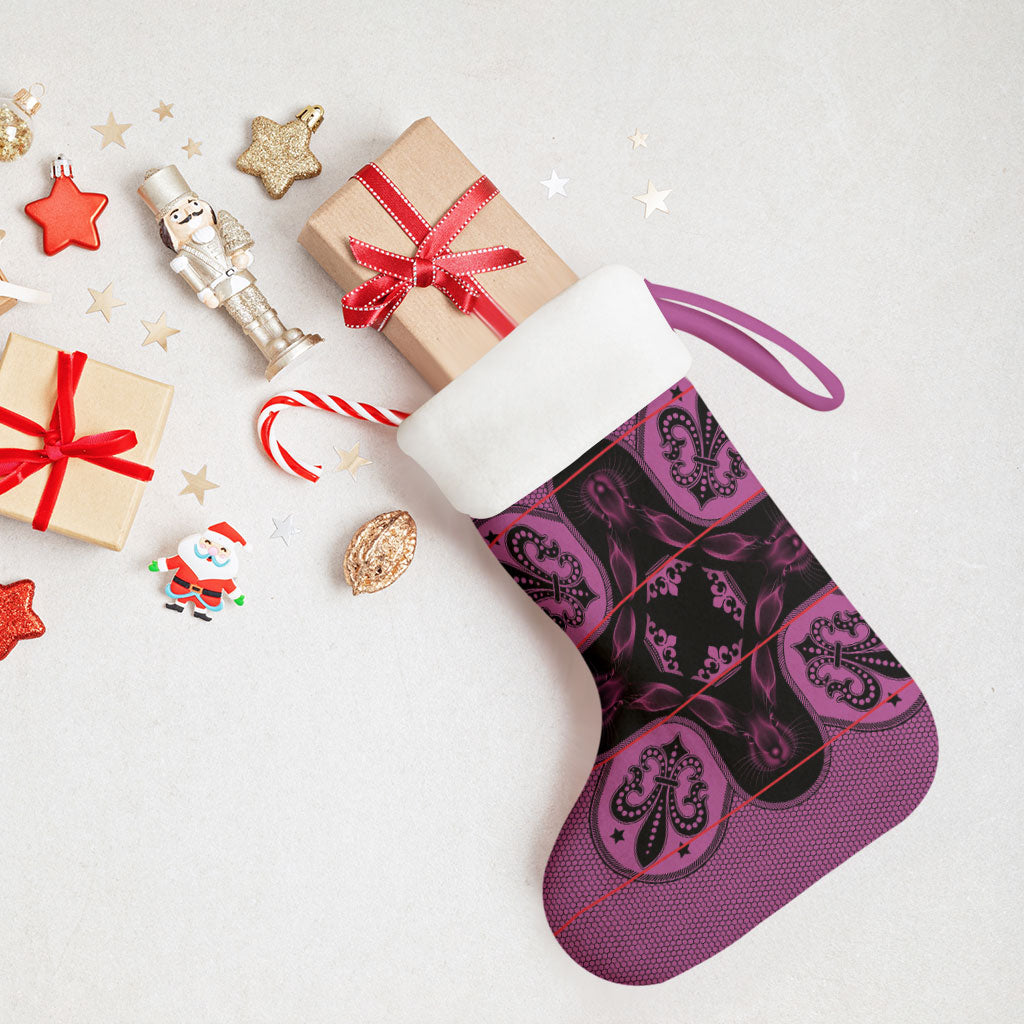 Bafokeng Rabbit Crown Palesa ea kharanium Christmas Stocking Pink Seanamarena Basotho Blanket Inspired