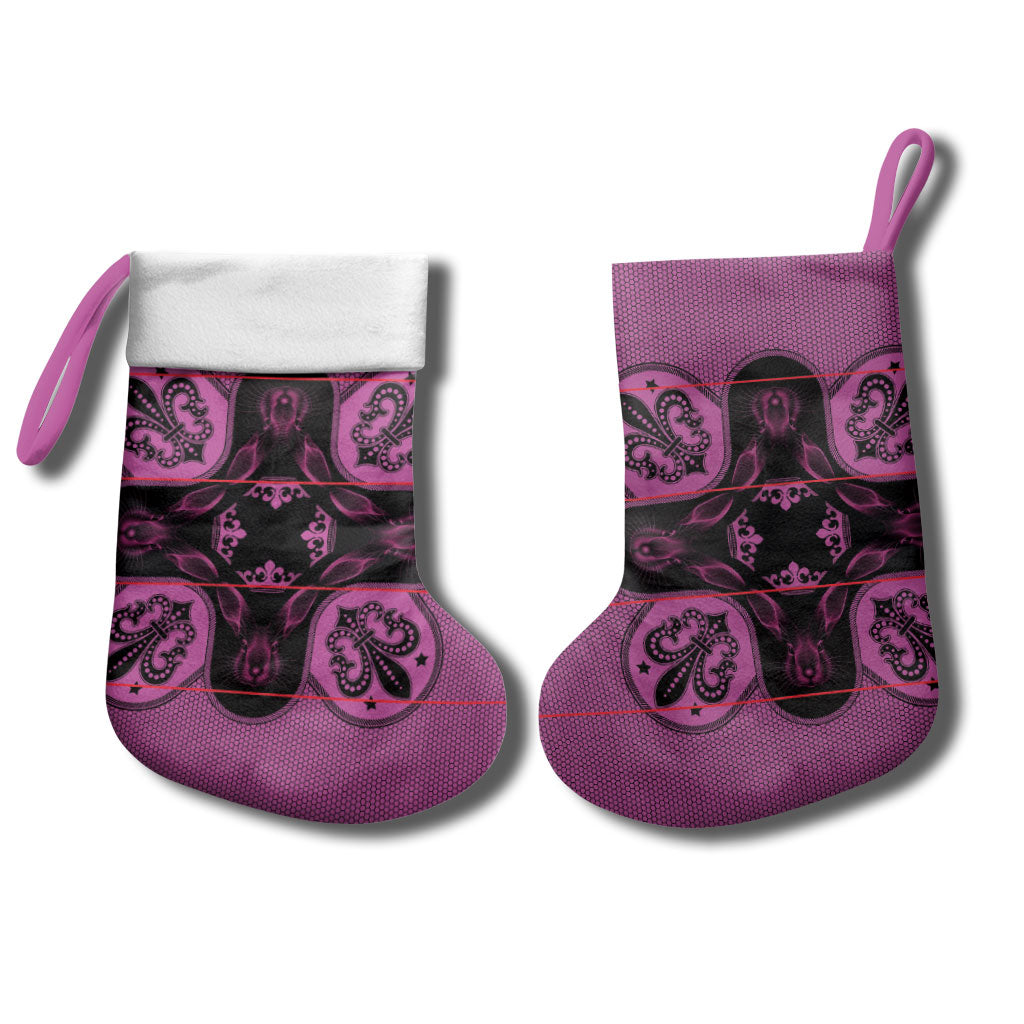 Bafokeng Rabbit Crown Palesa ea kharanium Christmas Stocking Pink Seanamarena Basotho Blanket Inspired