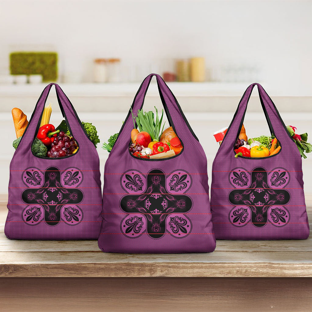 Bafokeng Rabbit Crown Palesa ea kharanium Grocery Bag Pink Seanamarena Basotho Blanket Inspired