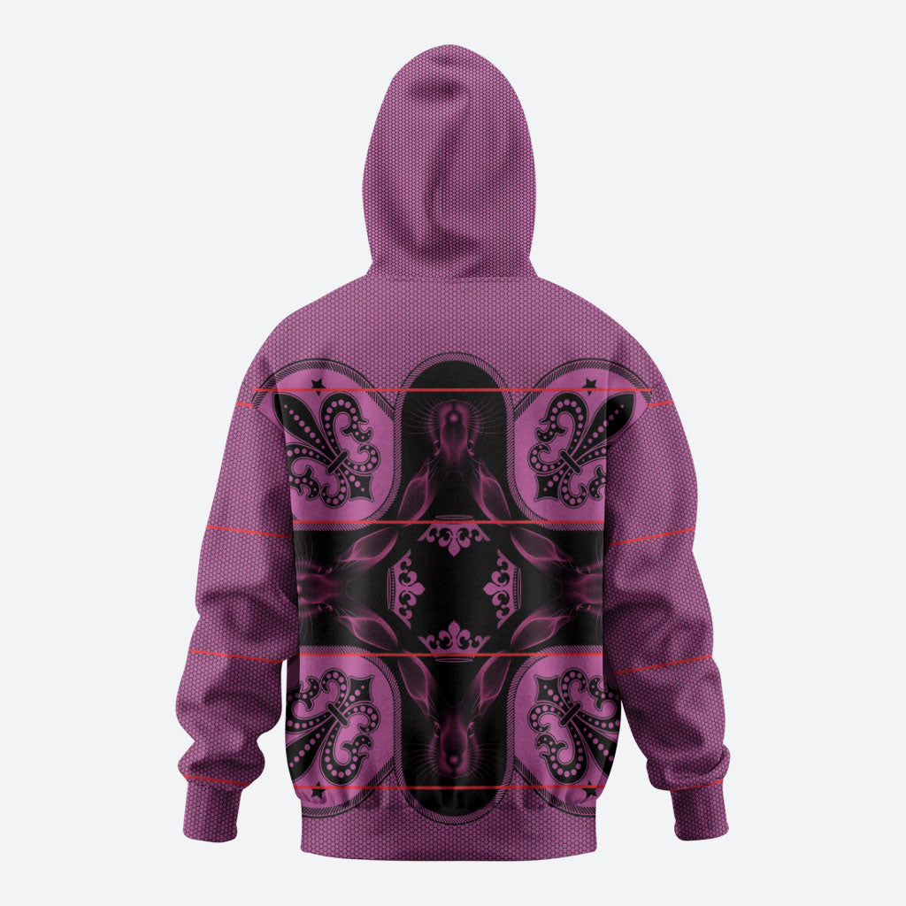 Bafokeng Rabbit Crown Palesa ea kharanium Hoodie Pink Seanamarena Basotho Blanket Inspired