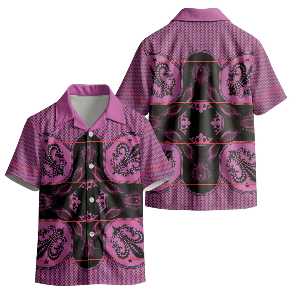Bafokeng Rabbit Crown Palesa ea kharanium Kid Hawaiian Shirt Pink Seanamarena Basotho Blanket Inspired