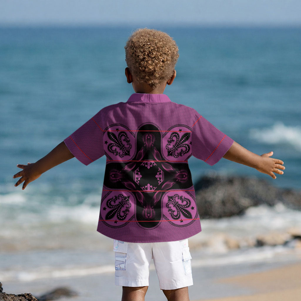 Bafokeng Rabbit Crown Palesa ea kharanium Kid Hawaiian Shirt Pink Seanamarena Basotho Blanket Inspired