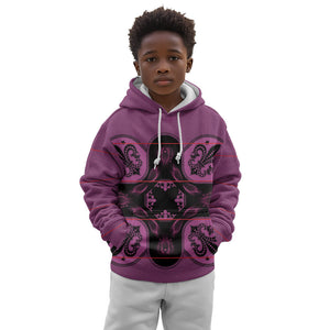 Bafokeng Rabbit Crown Palesa ea kharanium Kid Hoodie Pink Seanamarena Basotho Blanket Inspired