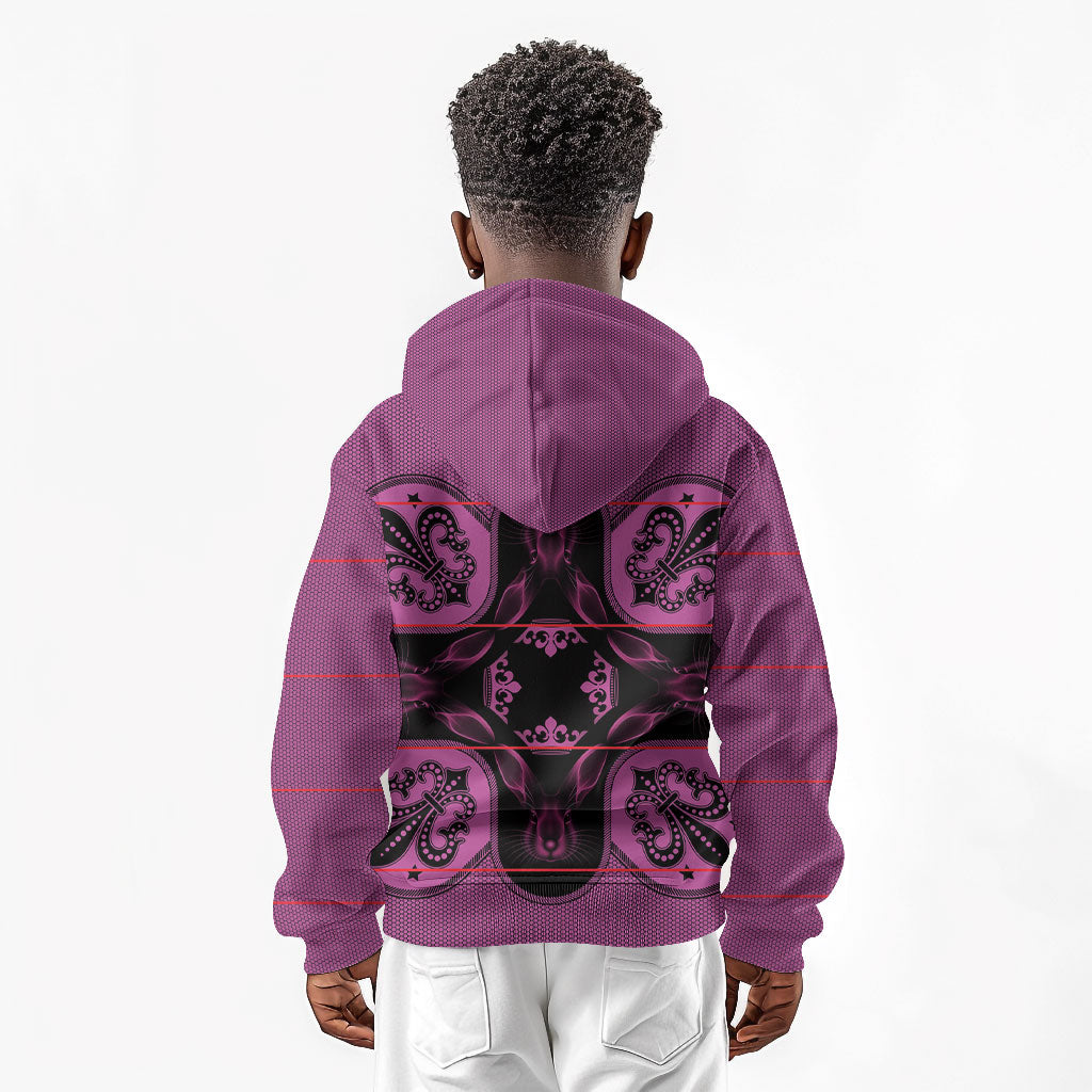 Bafokeng Rabbit Crown Palesa ea kharanium Kid Hoodie Pink Seanamarena Basotho Blanket Inspired