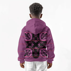 Bafokeng Rabbit Crown Palesa ea kharanium Kid Hoodie Pink Seanamarena Basotho Blanket Inspired