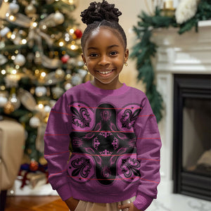 Bafokeng Rabbit Crown Palesa ea kharanium Kid Ugly Christmas Sweater Pink Seanamarena Basotho Blanket Inspired