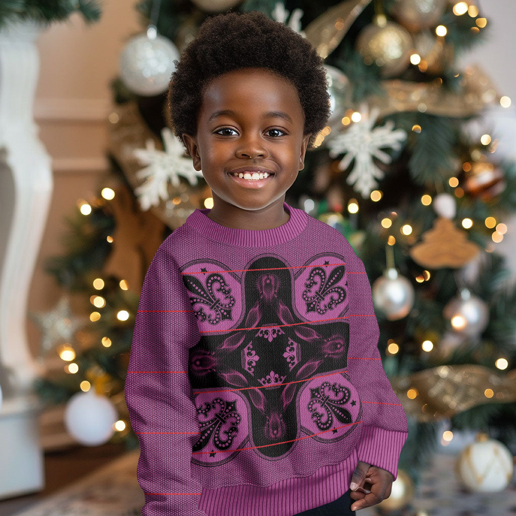 Bafokeng Rabbit Crown Palesa ea kharanium Kid Ugly Christmas Sweater Pink Seanamarena Basotho Blanket Inspired