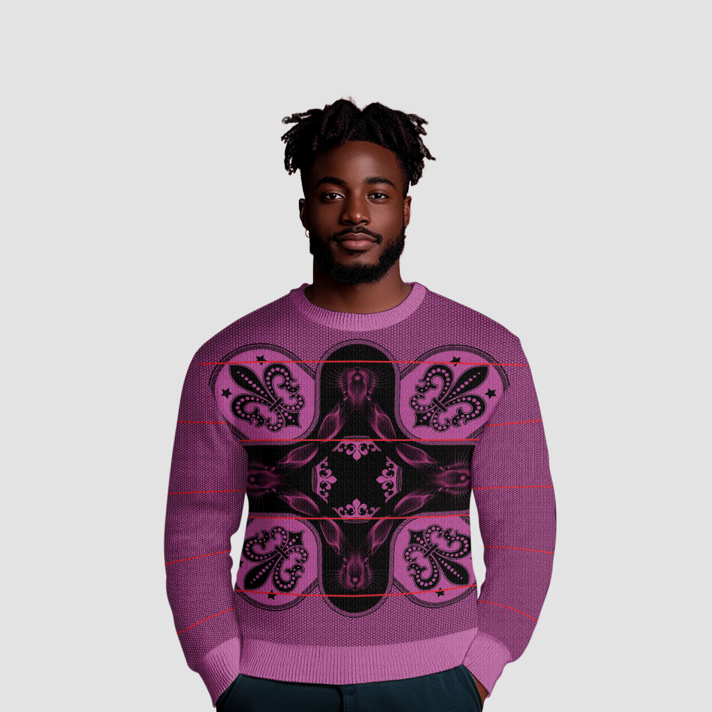 Bafokeng Rabbit Crown Palesa ea kharanium Ugly Christmas Sweater Pink Seanamarena Basotho Blanket Inspired