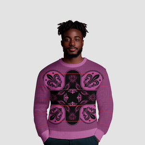 Bafokeng Rabbit Crown Palesa ea kharanium Ugly Christmas Sweater Pink Seanamarena Basotho Blanket Inspired