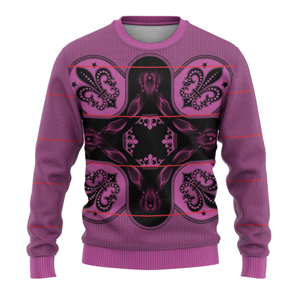 Bafokeng Rabbit Crown Palesa ea kharanium Ugly Christmas Sweater Pink Seanamarena Basotho Blanket Inspired