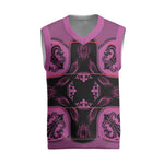 Bafokeng Rabbit Crown Palesa ea kharanium Christmas Knitted V-Neck Vest Pink Seanamarena Basotho Blanket Inspired